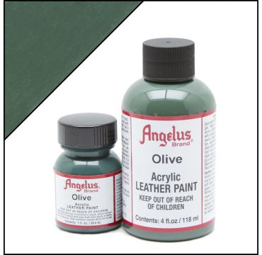 Pintura para cuero de Angelus, verde oliva