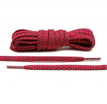 Laces reflective 1.0 red flat