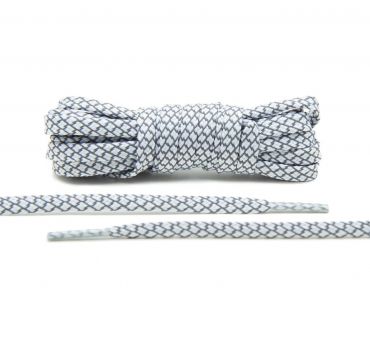 Laces reflective 1.0 white flat