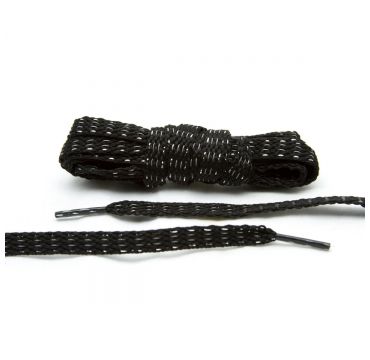 Laces reflective black flat