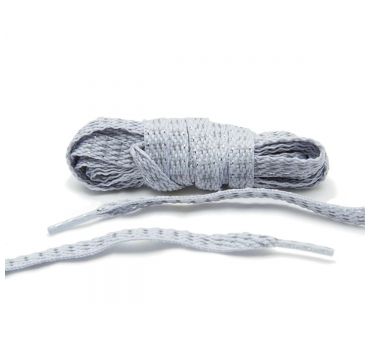 Laces reflective silver flat